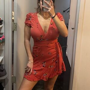 Kimchi Blue Floral Wrap Dress size m